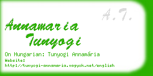 annamaria tunyogi business card
