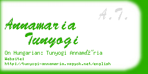 annamaria tunyogi business card